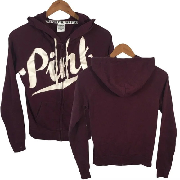 C8 Women’s PINK Victoria’s Secret Full Zip HOODIE Jacket XS - Picture 1 of 5